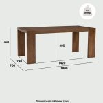 CLARKSON 90x180cm Dining Table-Natural - Image 8