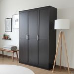 LAURA 120cm 3 Door Wardrobe-Dark Brown - Image 2