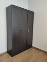 LAURA 120cm 3 Door Wardrobe-Dark Brown - Image 3