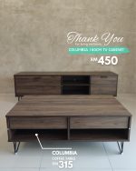 COLUMBIA 110cm Coffee Table-Walnut - Image 4