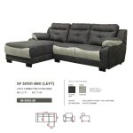JUSLEEN 3 Seater L Shaped Sofa-Grey - Image 5