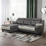 JUSLEEN 3 Seater L Shaped Sofa-Grey - Image 3