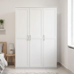 LAURA 120cm 3 Door Wardrobe-White