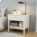 LUCENIA 1 Drawer Bedside Table-Ivory