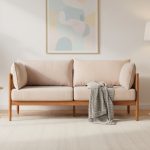 MISA 3 Seater Sofa-Light Walnut