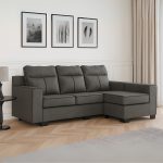 PERDUE 3 Seater L Shaped Sofa-Grey