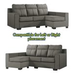 PERDUE 3 Seater L Shaped Sofa-Grey - Image 4
