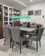 DASHONE 6 Seater Ceramic Top Dining Set-Grey - Image 3