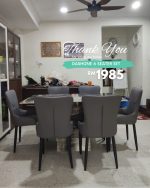 DASHONE 6 Seater Ceramic Top Dining Set-Grey - Image 6