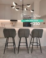 KODY 24 Inch Steel Bar Chair-Grey - Image 6