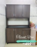 VUTO 3 Door Melamine Top High Kitchen Cabinet-2 Colors - Image 11