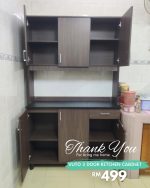 VUTO 3 Door Melamine Top High Kitchen Cabinet-2 Colors - Image 12