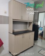VUTO 3 Door Melamine Top High Kitchen Cabinet-2 Colors - Image 13