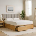 MULA Queen Size Storage Bed Frame-Oak