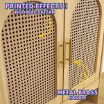 ALESANA 120cm Rattan Door Coffee Table-Oak - Image 5