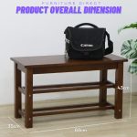 LINZY 80cm Full Solid Wood Bench-Walnut - Image 2