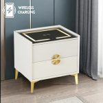 ST07 Wireless Charging Bedside Table-White