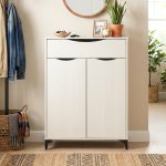 DULCINE 2 Door 1 Drawer Shoe Cabinet-White