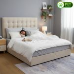 JANESSA Queen Size Pet friendly Divan Bed Frame-Beige