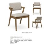 [Set of 2] STAREX Pet Friendly Dining Chair-Walnut - Image 6