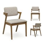 [Set of 2] STAREX Pet Friendly Dining Chair-Walnut - Image 2
