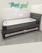 LINER Single Size Pet Friendly Pull Out Bed-Grey - Image 4