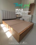 MULA Queen Size Storage Bed Frame-Oak - Image 12