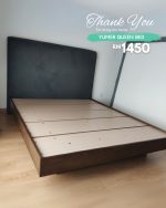 YUMER Queen Size Floating Bed Frame-Cocoa - Image 12
