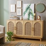 ALESANA 160cm Rattan Door Sideboard-Oak - Image 2