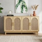 ALESANA 160cm Rattan Door Sideboard-Oak