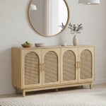 ALESANA 160cm Rattan Door Sideboard-Oak