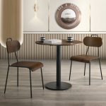 AVA 1+2 Solid Wood Cafe Dining Set-Walnut - Image 13