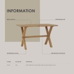 BRADFORD 150x95cm Counter Table-Light Walnut - Image 7