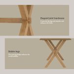 BRADFORD 150x95cm Counter Table-Light Walnut - Image 8