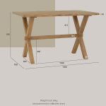 BRADFORD 150x95cm Counter Table-Light Walnut - Image 6