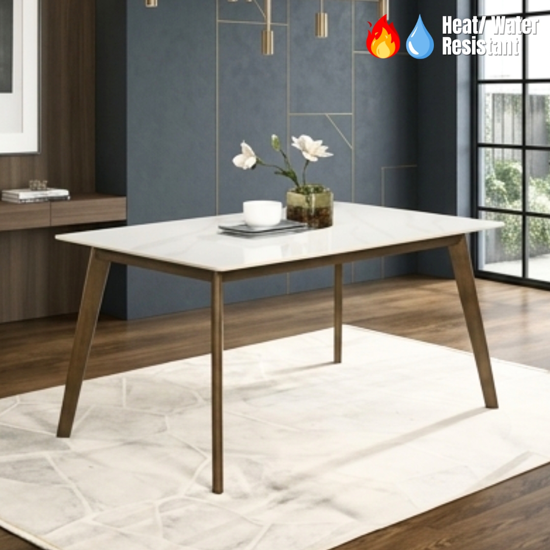 LUNA DT WALNUT MAIN LUNA 140cm & 150cm Sintered Stone Dining Table-Walnut - Image 1