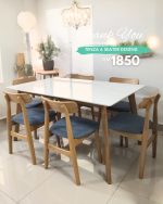 LUNA 140cm & 150cm Sintered Stone Dining Table-Natural - Image 4
