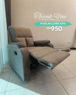 MYRA Wider Seat Pet Friendly Push Back Recliner-Light Grey - Image 14