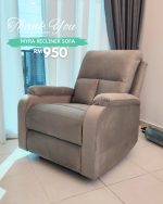 MYRA Wider Seat Pet Friendly Push Back Recliner-Light Grey - Image 17