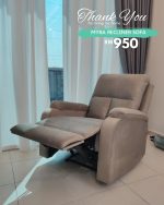 MYRA Wider Seat Pet Friendly Push Back Recliner-Light Grey - Image 18