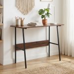 A151 80x35cm compact size study desk-Walnut