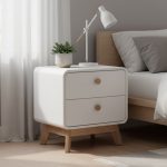 ADEN 2 Drawers Bedside Table-White