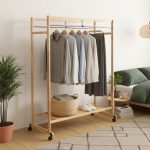 ATSUTA  120cm Solid Wood Garment Rack-Natural