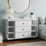 VILINDA 3 Drawer Chest Sideboard-White - Image 2