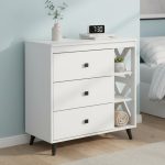 VILINDA 3 Drawer Chest Sideboard-White