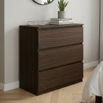 VESTA Premium Grade 3 Drawer Chest-Dark Brown - Image 3