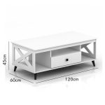 VILINDA 120cm Coffee Table-White - Image 5