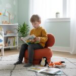 IORI Fleece Fabric Swivel Stool-3 Colors