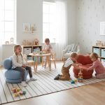 IORI Fleece Fabric Swivel Stool-3 Colors - Image 3