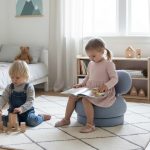 IORI Fleece Fabric Swivel Stool-3 Colors - Image 4